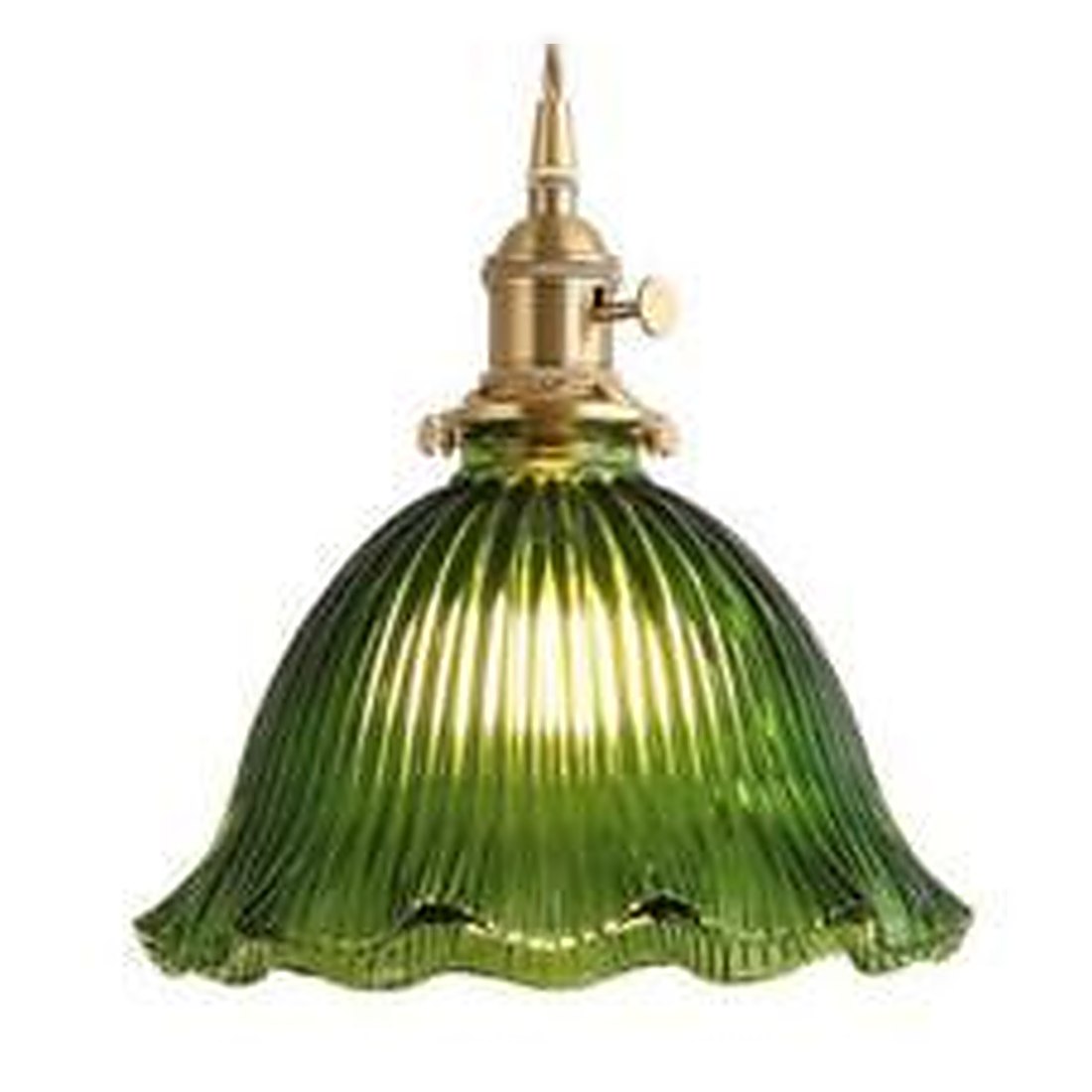 Green Glass Dome Pendant
