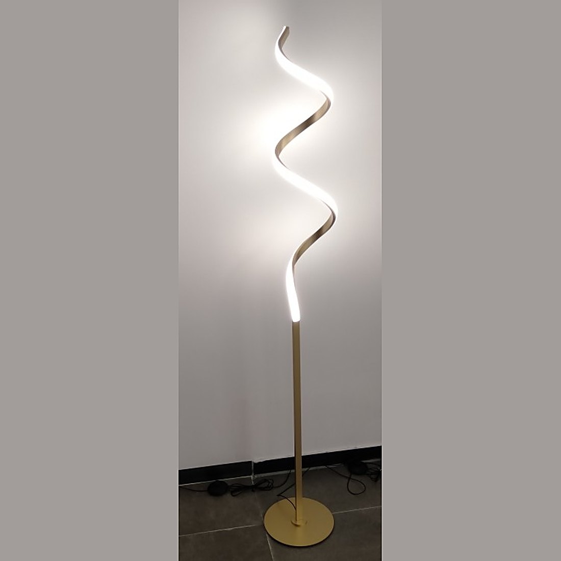 Spiral LED Floor Lamp